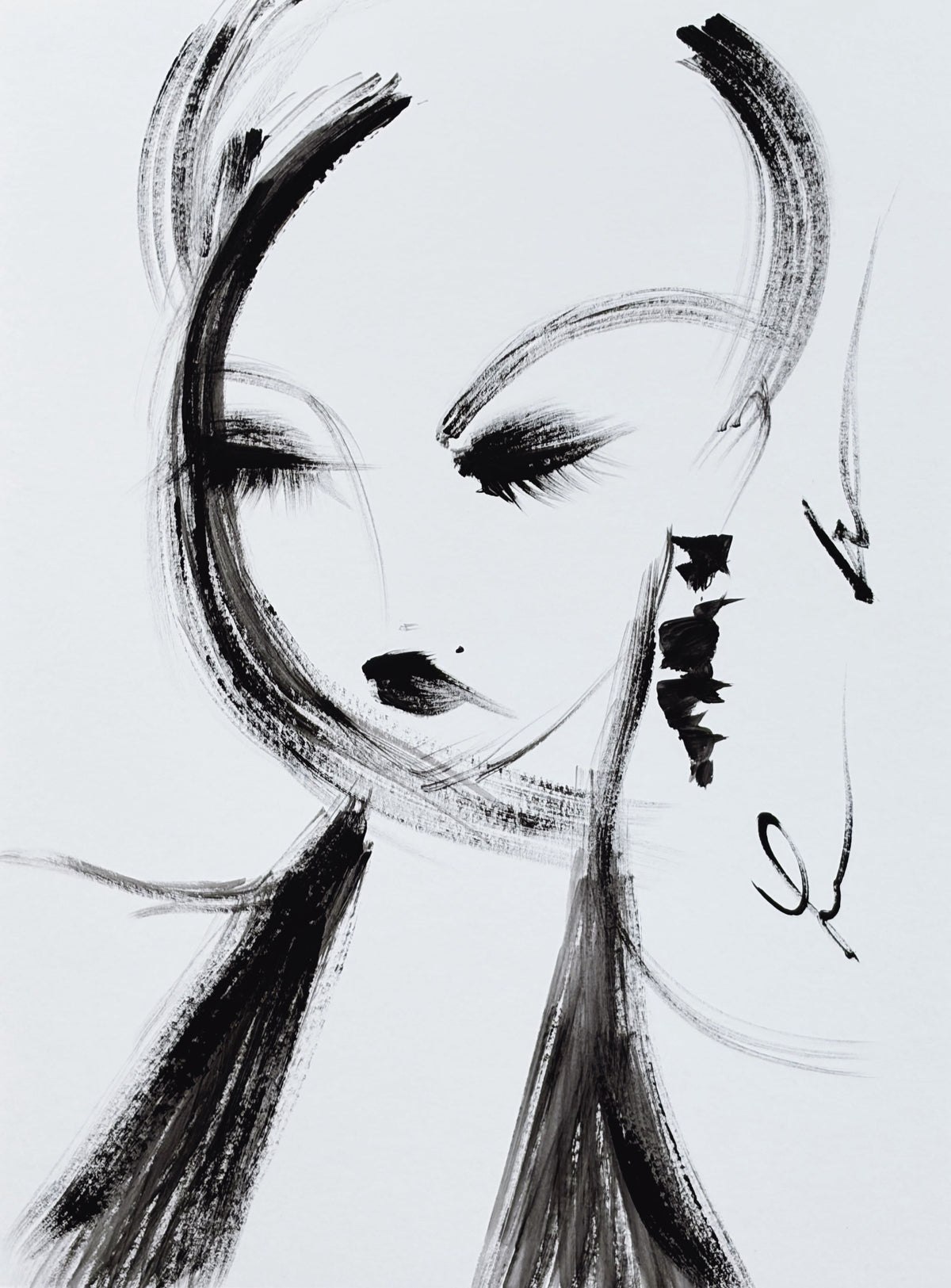 Hair Swept Sketch