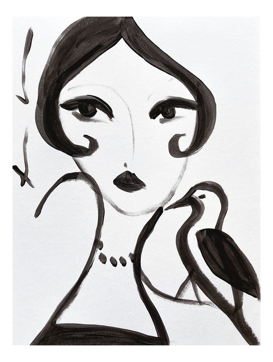 Woman and Bird